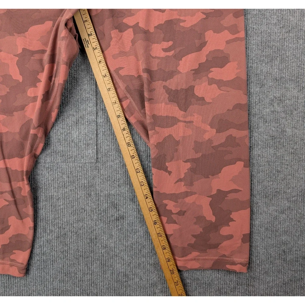 Lululemon Align Crop Leggings Womens 20 Pink Camo Stretch Athleisure Yoga Gym